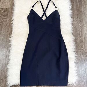 Cinq a Sept Womens Dress Size 4 Navy Sleeveless Cocktail Party Formal